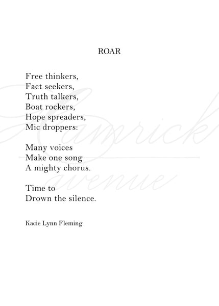 ROAR Poem Print | 5x7" or 8x10"