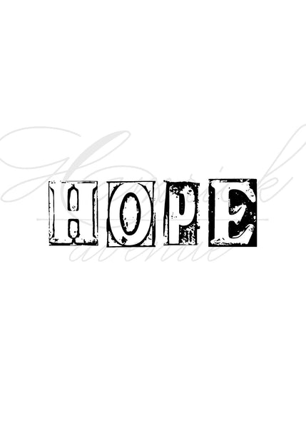 Hope Grunge Print | 5x7" or 8x10"