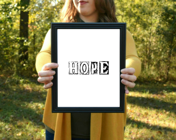 Hope Grunge Print | 5x7" or 8x10"