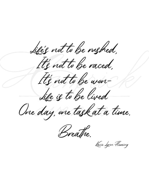 BREATHE Poem Print | 5x7" or 8x10"