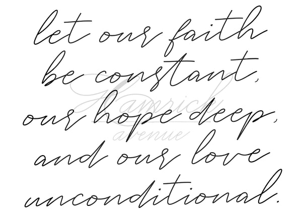 Faith Hope Love Quote Print | 5x7" or 8x10"