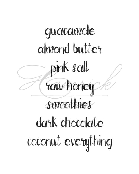 Health Nut Food - Coconut Everything Print | 5x7" or 8x10"