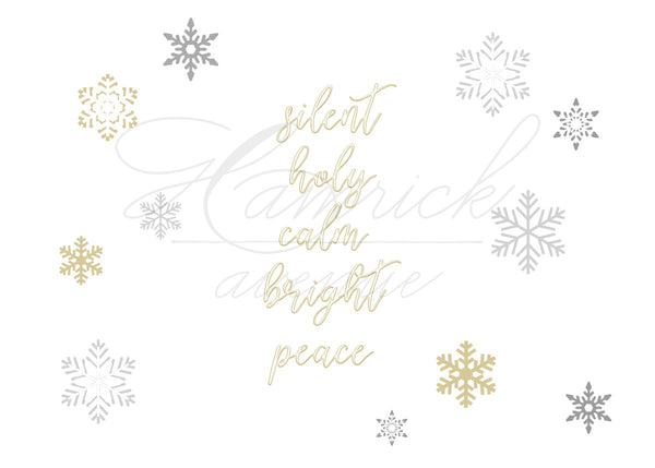 Silent Night Blank Inside Christmas Card