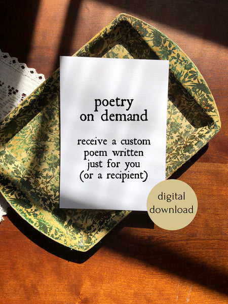 Poetry on Demand | Custom Poem Written for You