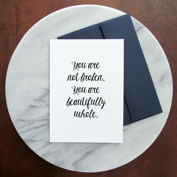 Kintsugi You Are Whole Greeting Card - Blank Inside