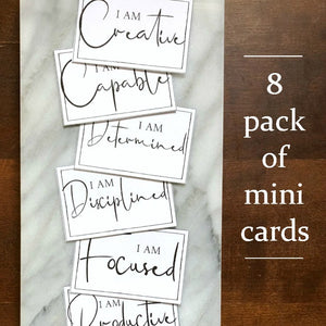 Motivational Intention Cards | 8 Pack Mini Cards