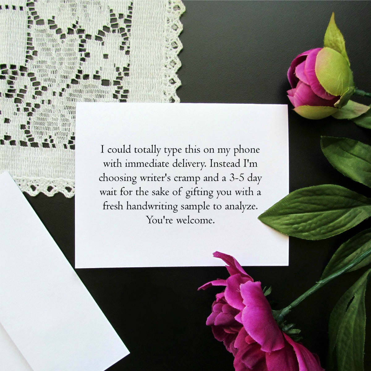 Sarcastic Stationery Note Card - Blank Inside