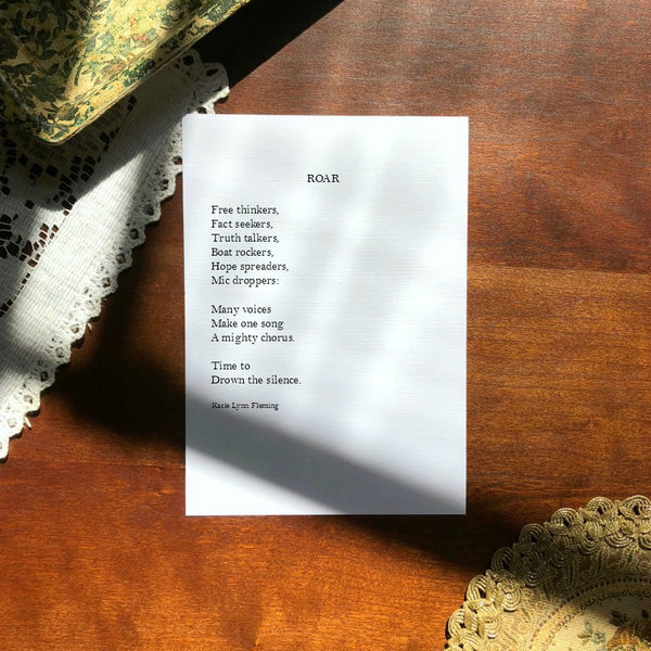 ROAR Poem Print | 5x7" or 8x10"