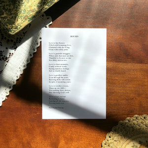 HOUSES Poem Print | 5x7" or 8x10"