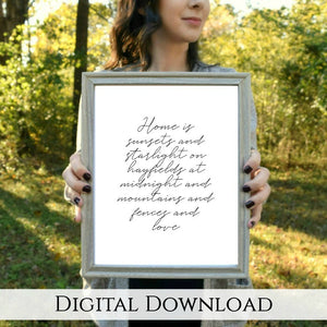 FENCES Country Home Lyric Digital Download | 5x7" and 8x10"