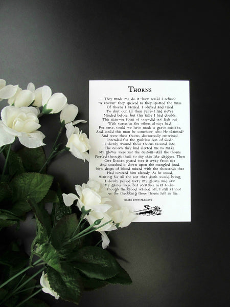Crown of Thorns Men's Necklace & Poem